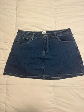 Dark Blue Denim Mini Skirt
